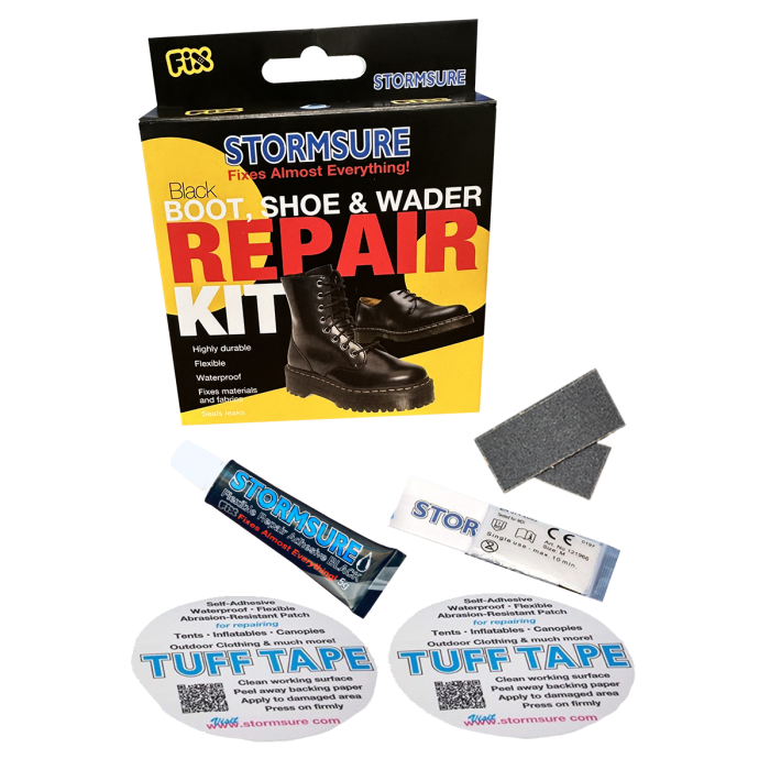 Stormsure Black Boot, Shoe and Wader Repair Kit