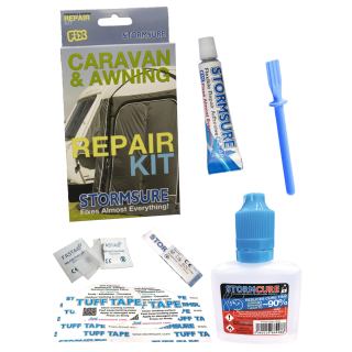 Caravan and Awning Repair - 1-Hour Repair - Caravan and Awning Repair Kit + 30ml Stormcure Accelerator - Stormsure’s 1-Hour Repair Solutions