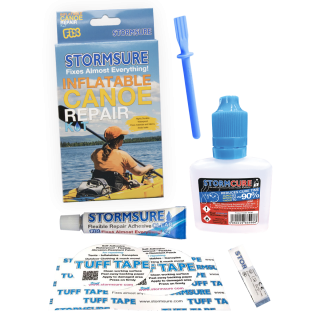 Inflatable Canoe Repair - 1-Hour Repair - Inflatable Canoe Repair Kit + 30ml Stormcure Accelerator - Stormsure’s 1-Hour Repair Solutions