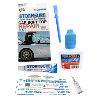 Car Soft Top Convertible Repair - 1-Hour Repair - Car Soft Top Repair Repair Kit + 30ml Stormcure Accelerator - Stormsure’s 1-Hour Repair Solutions